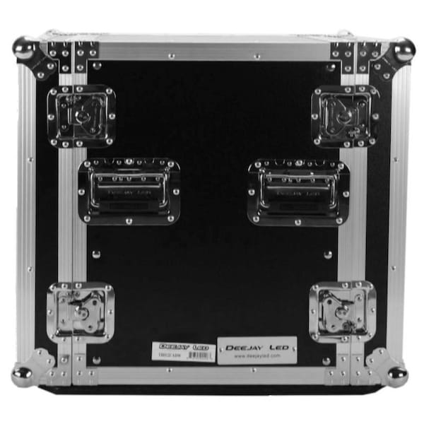 Deejay Led Fly Drive Case For 19-in Width DJ Amplifier or Similarly Sized Equipment w/Laptop Shelf w/Wheels - TBH12UADW