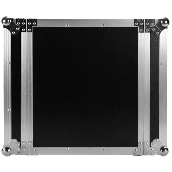 Deejay Led Fly Drive Case For 19-in Width DJ Amplifier or Similarly Sized Equipment w/Laptop Shelf w/Wheels - TBH12UADW