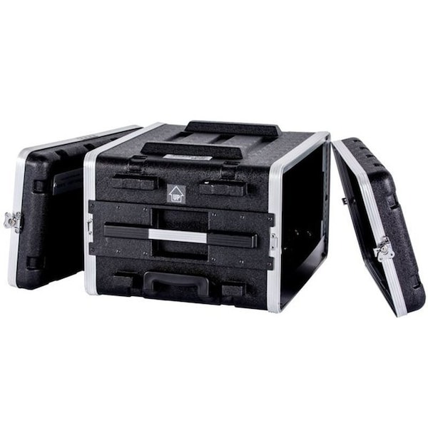 Deejay Led Fly Drive Case -6u Space ABS Molded for Tough Durable Interior and Exterior Case For 19-Inch Amplif - TBH6UABSWHEELS