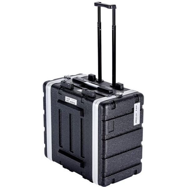 Deejay Led Fly Drive Case -6u Space ABS Molded for Tough Durable Interior and Exterior Case For 19-Inch Amplif - TBH6UABSWHEELS