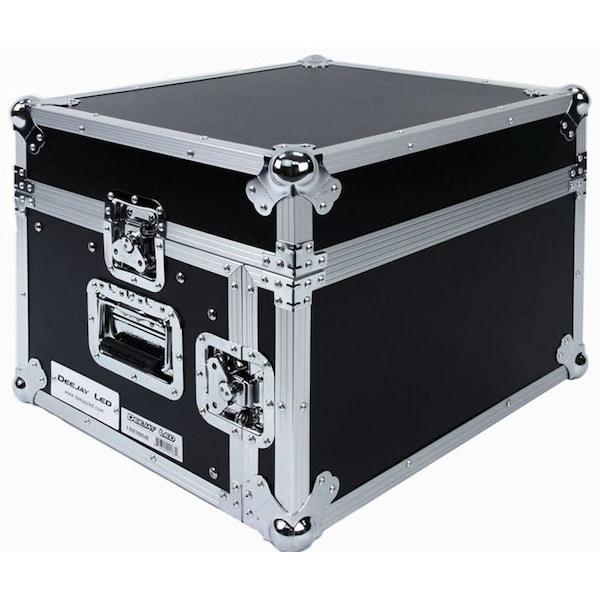 Deejay Led Fly Drive Case 8u Space Slant Mixer Rack / 4 u Space Vertical Rack System with Full AC Door - TBHM804E