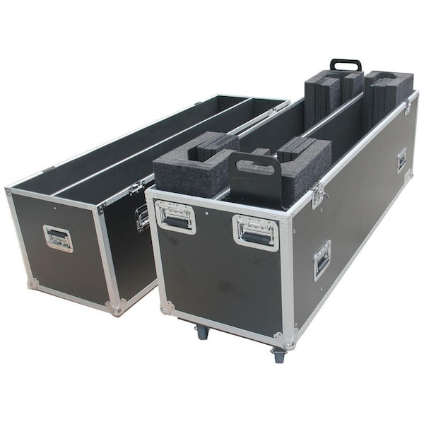 Antakipro Fly Drive Case For Two 63-inch LED or Plasma Displays with Caster Board - AP-2LED63W