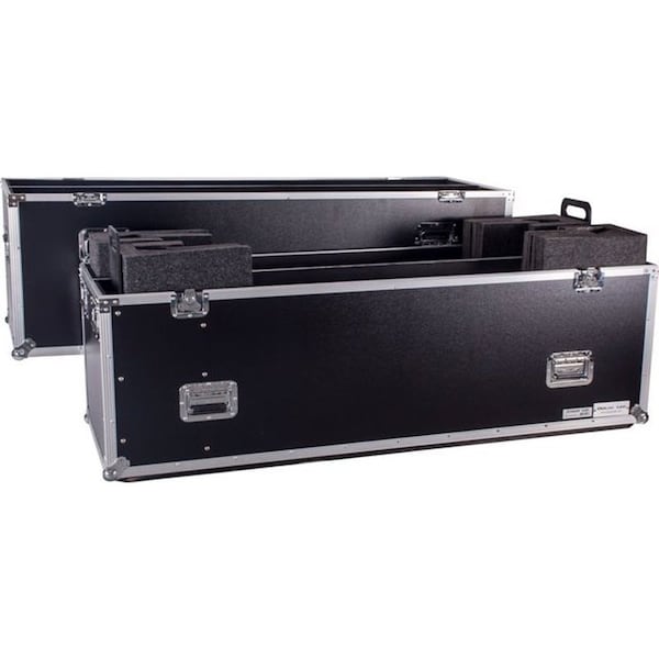 Deejay Led Fly Drive Case For Two 70-inch LED or Plasma Displays with Caster Board - TBH2LED70WHEELS