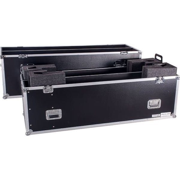 Deejay Led Fly Drive Case For Two 70-inch LED or Plasma Displays with Caster Board - TBH2LED70WHEELS
