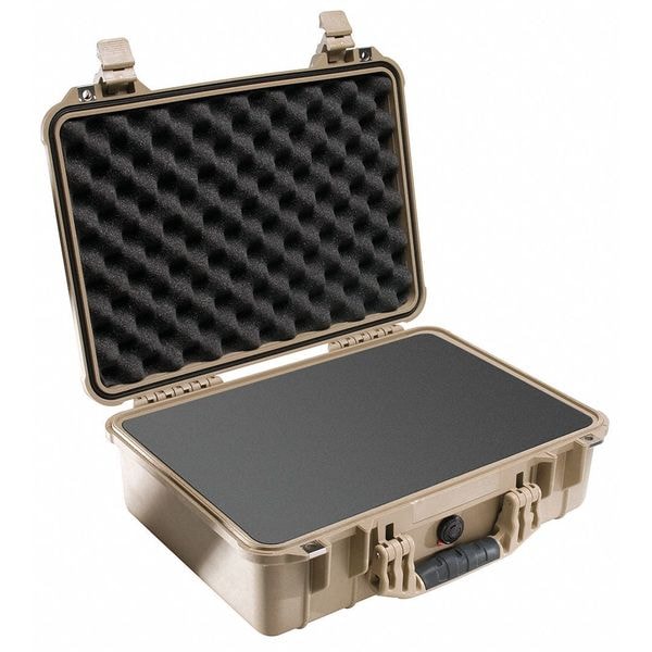 Pelican Desert Tan Protective Case, 18-1/2"L x 14.06"W x 6.93"D - 1500-000-190