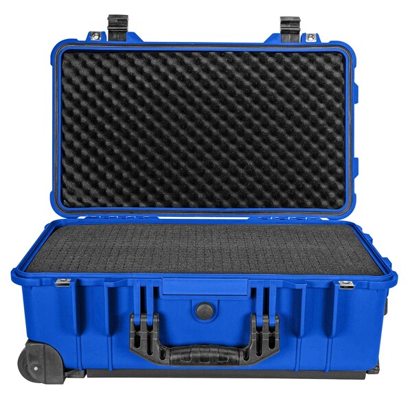Eylar 22in Carry-On Travel Roller Gear Hard Case Waterproof w/ Foam Blue - SA00034-BLU