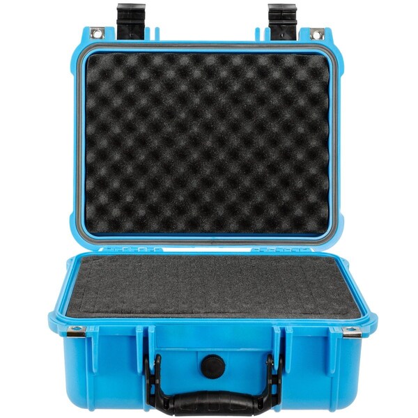 Eylar Compact 13.37in Gear Hard Case Waterproof w/ Foam Neon Blue - SA00001-NBLU