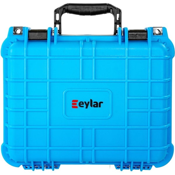 Eylar Compact 13.37in Gear Hard Case Waterproof w/ Foam Neon Blue - SA00001-NBLU
