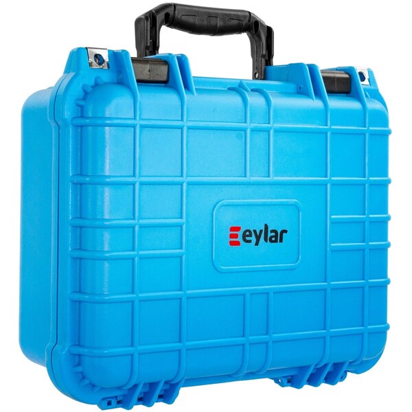 Eylar Compact 13.37in Gear Hard Case Waterproof w/ Foam Neon Blue - SA00001-NBLU