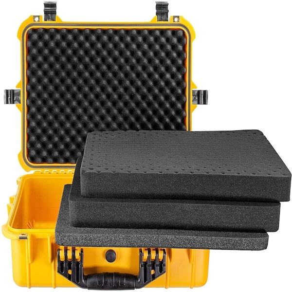 Eylar Medium 20in Gear Hard Case Waterproof w/ Foam Yellow - SA00002-YLW