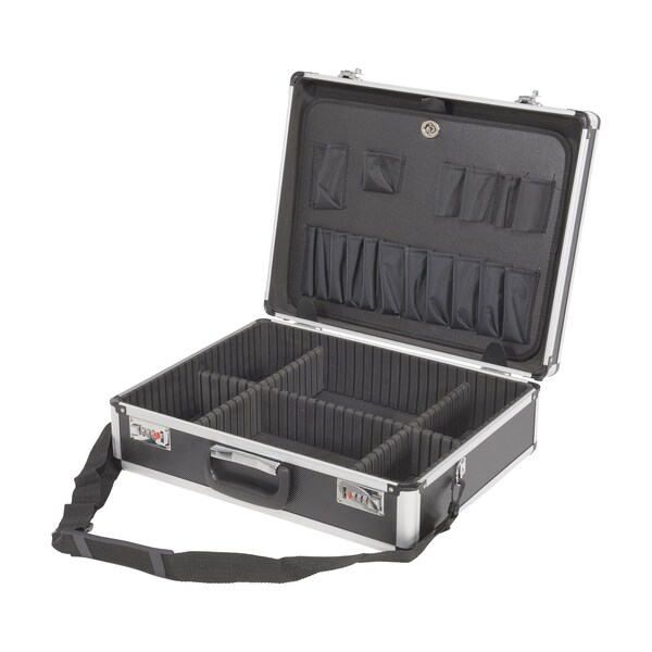 Vestil ALUMINUM STORAGE CASE W/ COMBO LOCK, 14 X 18 X 6 - CASE-1814-CL-BK