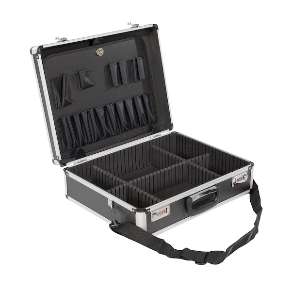 Vestil ALUMINUM STORAGE CASE W/ COMBO LOCK, 14 X 18 X 6 - CASE-1814-CL-BK