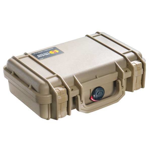Pelican Desert Tan Protective Case, 11.64"L x 8.34"W x 3.78"D - 1170-001-190