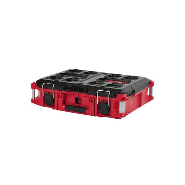 Milwaukee Tool PACKOUT Tool Box, Plastic, Black/Red, 22 in W x 16-1/4 in D x 6-1/2 in H - ML48-22-8424