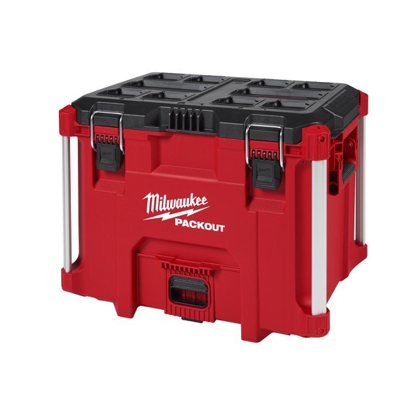 Milwaukee Tool PACKOUT XL Tool Box, Polymer, Black/Red, 22 in W x 16-1/4 in D x 19 in H - ML48-22-8429