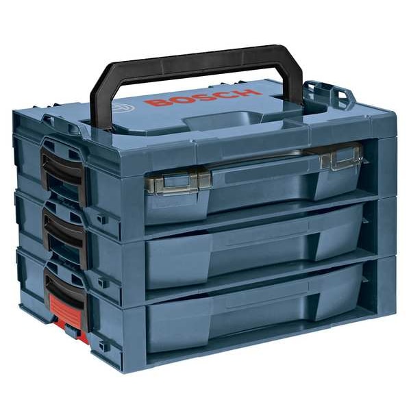 Bosch Tool Case with 3 compartments, Plastic, 12 in H x 13 1/2 in W - L-RACK