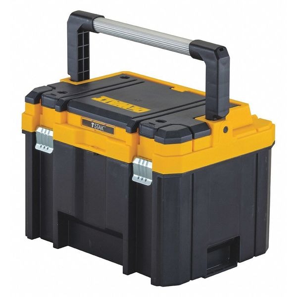 Dewalt TSTAK Deep Tool Box With Long Handle, Plastic, Black, 17 in W x 13-1/2 in D x 12-1/2 in H - DWST17814