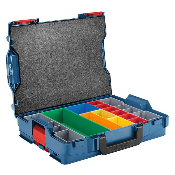 Bosch L-BOXX Tool Case, Plastic, Blue, 17-1/2 in W x 14 in D x 4-1/2 in H - LBOXX-1A