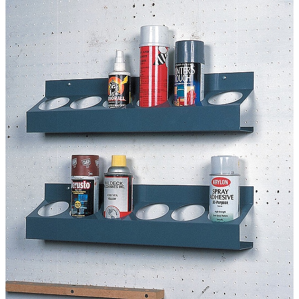 Durham Mfg Can Caddy, 6 Compartments, Gray, Steel, 21-1/2 in W x 3-1/8 in D x 5-1/4 in H - 385-95