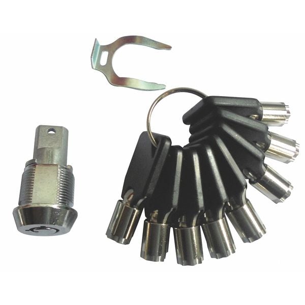 Westward Cabinet Lock Set For Cam Locks, 8 Keys, 1 Lock, 0001 - 0025 - TTLK003G