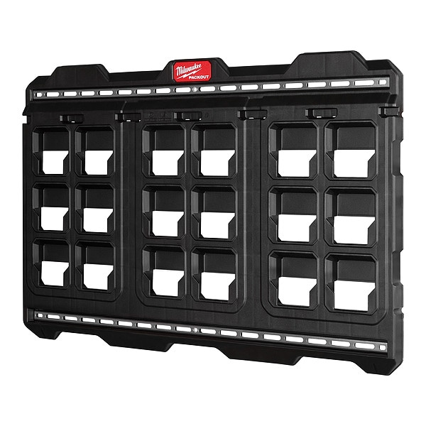 Milwaukee Tool Packout Lrg Wall Plate, PP, 1 1/4 in L, Blk - 48-22-8497