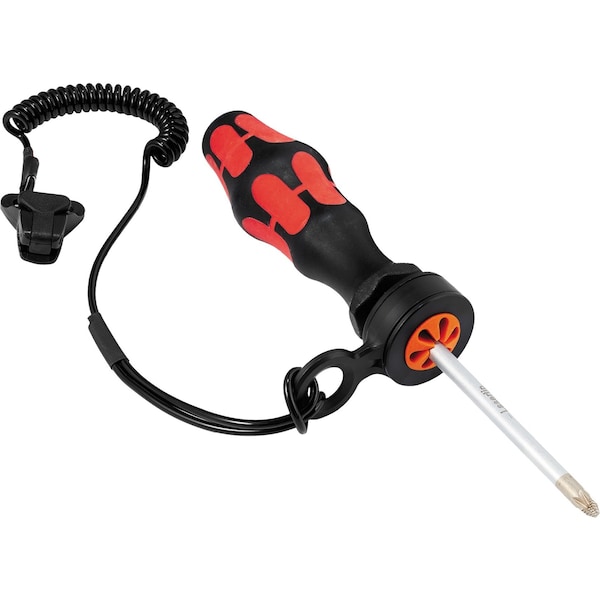 Ergodyne Coil Hard Hat Lanyard, Clamp, 13in.L, Black - 3158