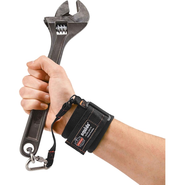Ergodyne Wrist Tool Lanyard, Carabiner, 8in.L, Black - 3114