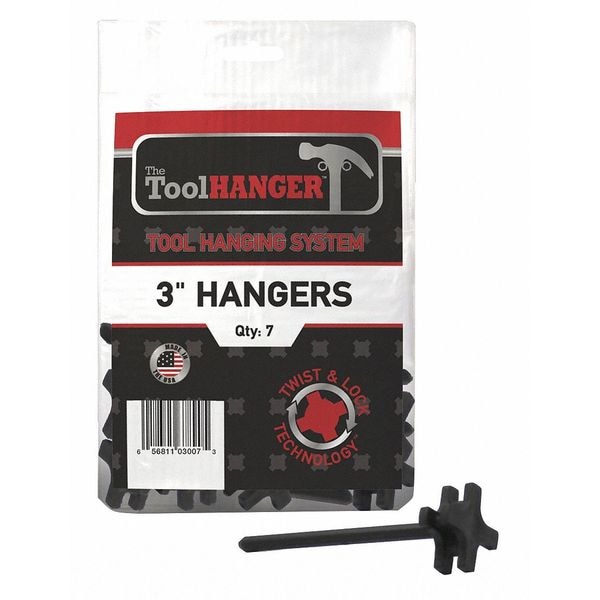 Toolhanger Tool Hanger, Black, 2 lb. Capacity, PK7 - 3007
