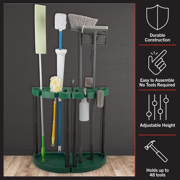Stalwart Tool Organizer 2-Pack - Corner Rack for 48 Yard Tools - Easy Assembly Garage Storage by, 2PK - 75-TS2008