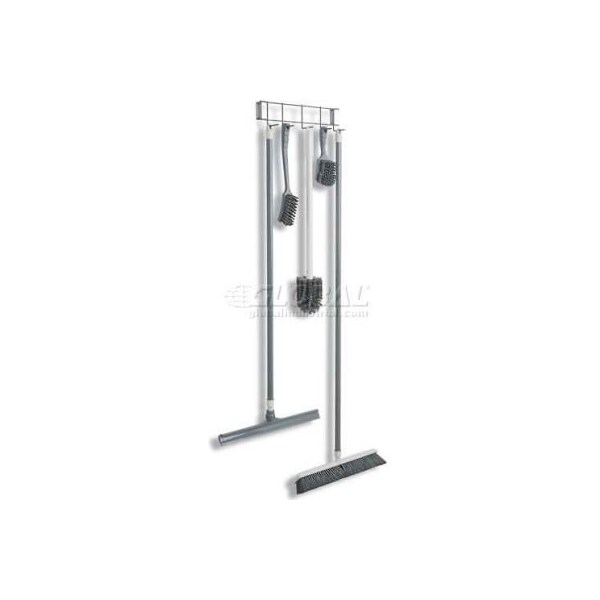 Horizon Mfg Horizon Manufacturing Utility/Sanitation Hook Rack, Gray, 17-1/4", 5 Hooks - 4060 - 4060