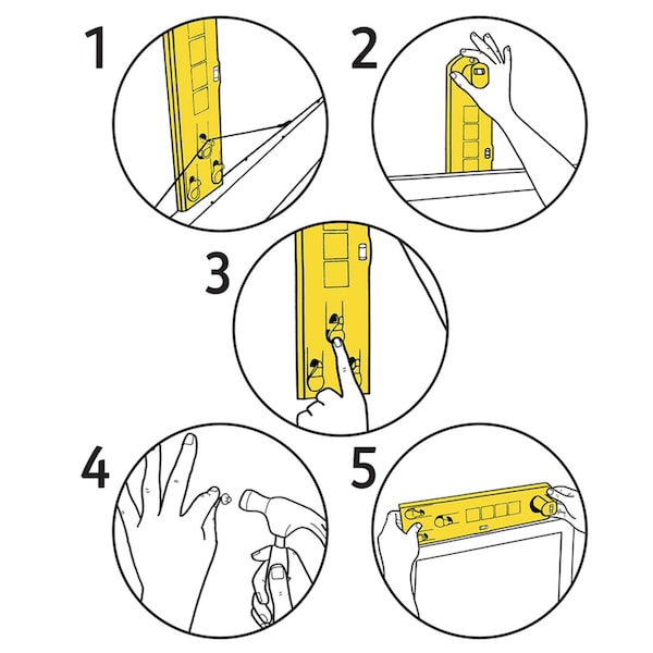 Under The Roof Under The Roof Decorating Hang and Level Yellow Assorted Picture Hanger 10 lb 1 each - 100119
