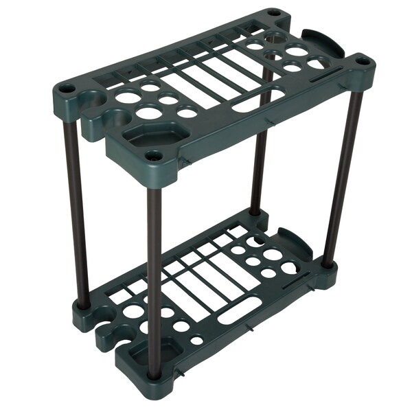 Stalwart Garden Tool Organizer - 23-Inch Rack Holds 30 Tools to Maximize Floor Space by Green - 554665MNC