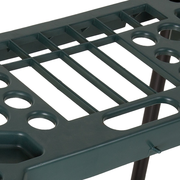 Stalwart Garden Tool Organizer - 23-Inch Rack Holds 30 Tools to Maximize Floor Space by Green - 554665MNC