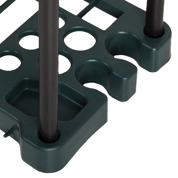 Stalwart Garden Tool Organizer - 23-Inch Rack Holds 30 Tools to Maximize Floor Space by Green - 554665MNC