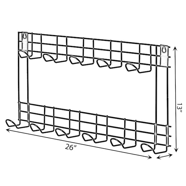 Gardenised Wall Mount Garden Tool Storage Rack Hook On Garage, Garden and Yard, Black - QI004529