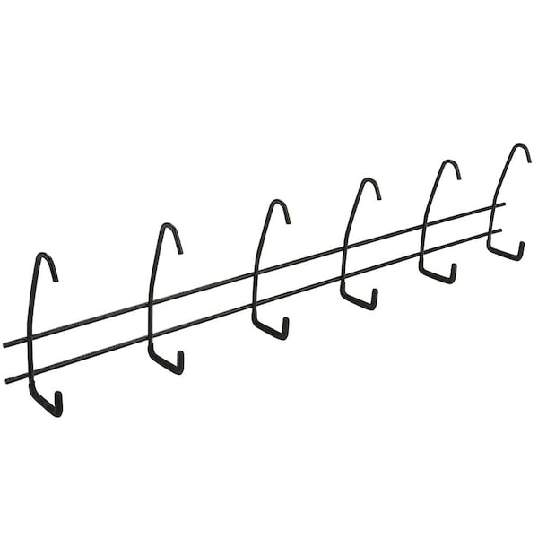 National Hardware National Hardware 27-1/2 in. L Vinyl Coated Black Steel Long Handle Hook Rack 10 lb. cap. 1 pk - N112-086
