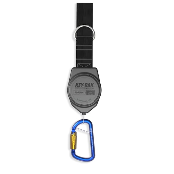 Key-Bak KEYBAK ToolMate Retractable Tether 3 lb., 60 in. Stainless Steel Cable, Belt Loop, Carabiner - 0KB6-1A30