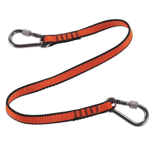 Ergodyne M Orange Web Lanyard with Dual Screwgate Carabiners, 3PK - 3154M