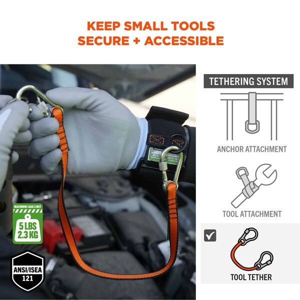 Ergodyne M Orange Web Lanyard with Dual Screwgate Carabiners, 3PK - 3154M