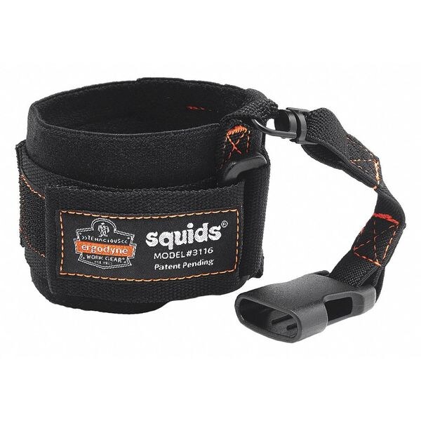 Ergodyne Wrist Tool Lanyard, Buckle, 8in. L, Black - 3116