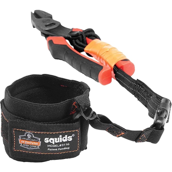 Ergodyne Wrist Tool Lanyard, Buckle, 8in. L, Black - 3116