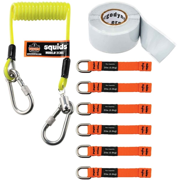 Ergodyne Lanyard Kit, 51" L, Carabiner Hardware - 3180