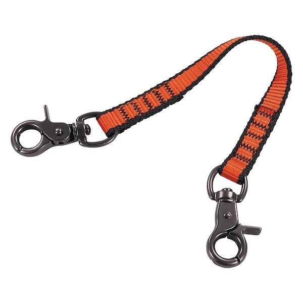 Ergodyne S Orange Web Lanyard Dual Trigger Hooks, 3PK - 3153S