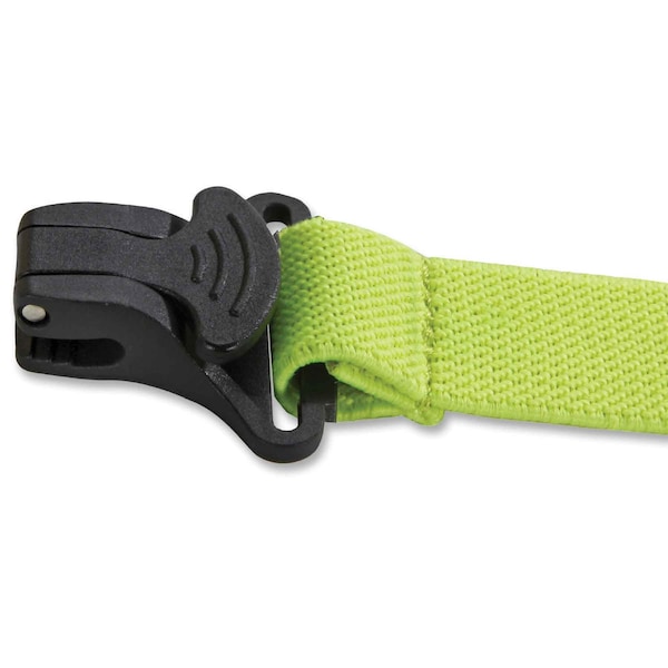 Ergodyne 3155 Lime Elastic Lanyard with Clamp - 2lbs, 10PK - 3155PK