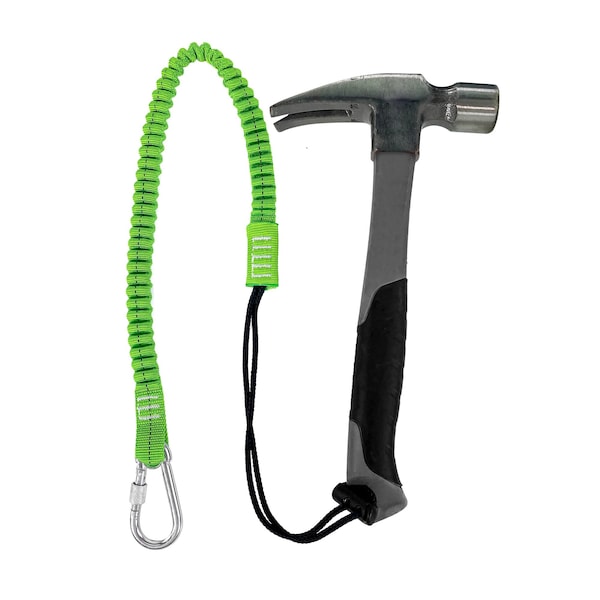 Frontline ToolGrip Elastic Tool Tether 15 lbs with Steel Turn Lock Carabiner - TLS15