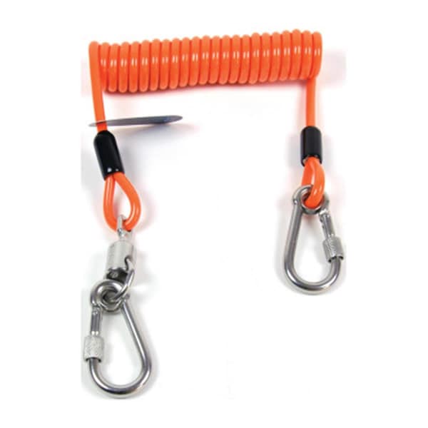 Honeywell 48 in. 2 Leg Tool Lanyards with D-Rings - 5 lbs Capacity - 493-MCOILLAN36-48