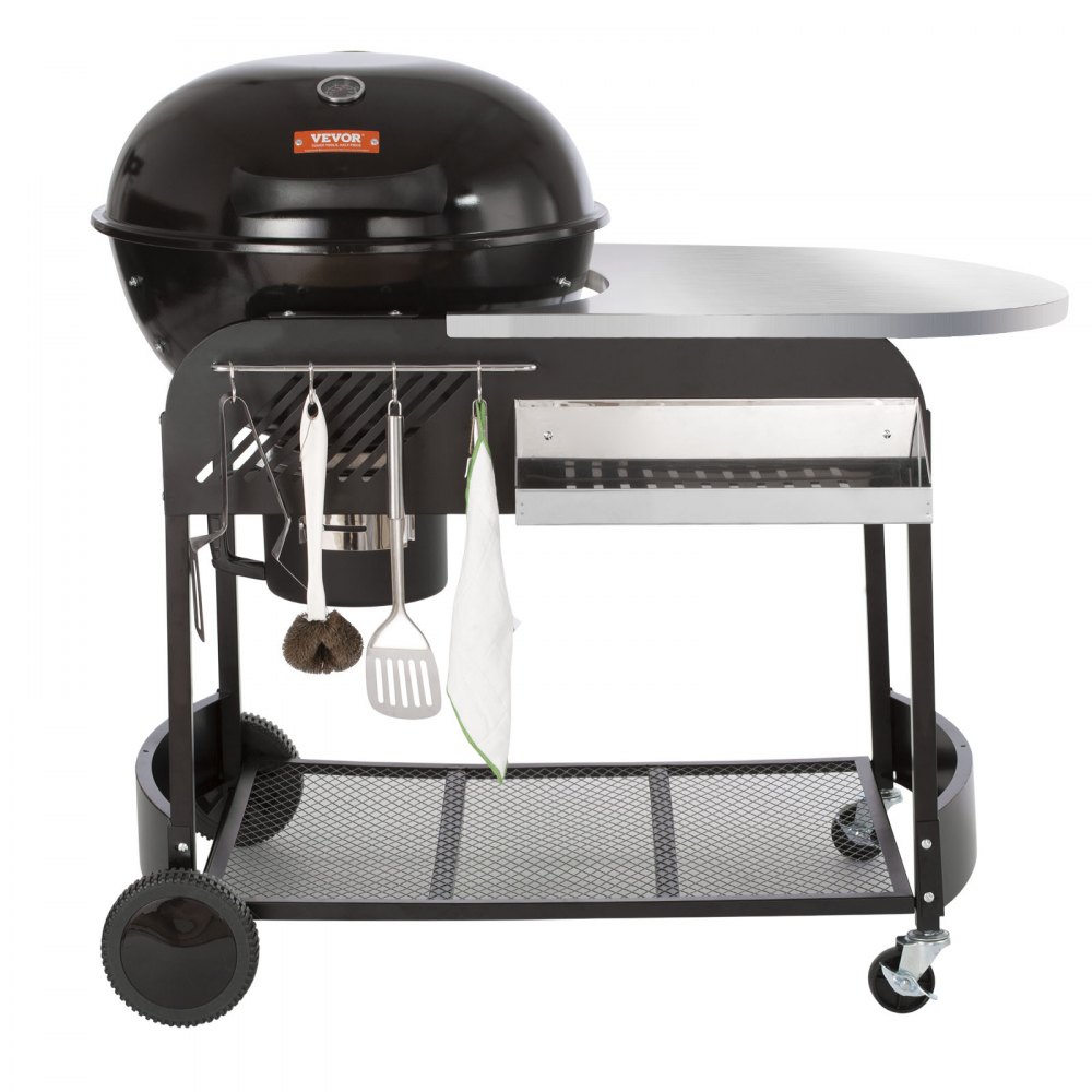 VEVOR 21 inch Kettle Charcoal Grill BBQ Portable Grill with Cart Outdoor Cooking - DXZ28434148406VJAV0