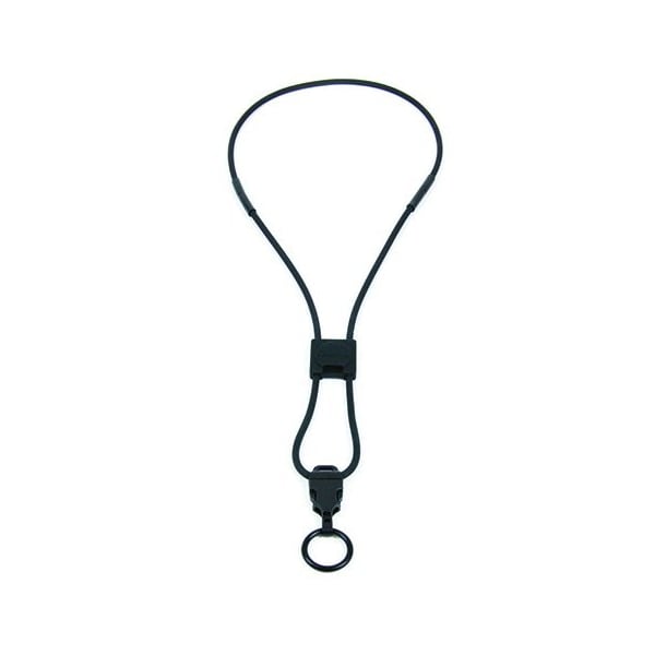 Ty-Flot Rubber Neck Lanyard, Retention Slider, Blk - NL24RSBK