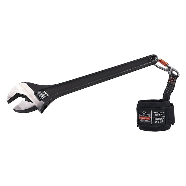 Ergodyne Tool Lanyard, Wrist Pull-On Carabiner Anchor, Black - 3122