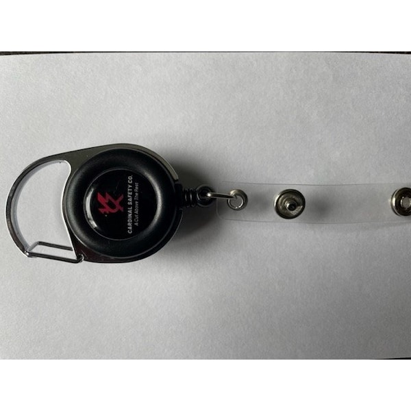 Cardinal Safety Co Carabiner with 28" Retractable Lanyard and Belt Clip, 5PK - C-108L